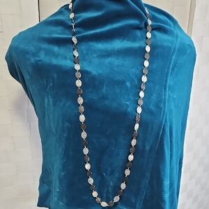 Daisy Fuentes Hammered Silver Necklace Classic Design